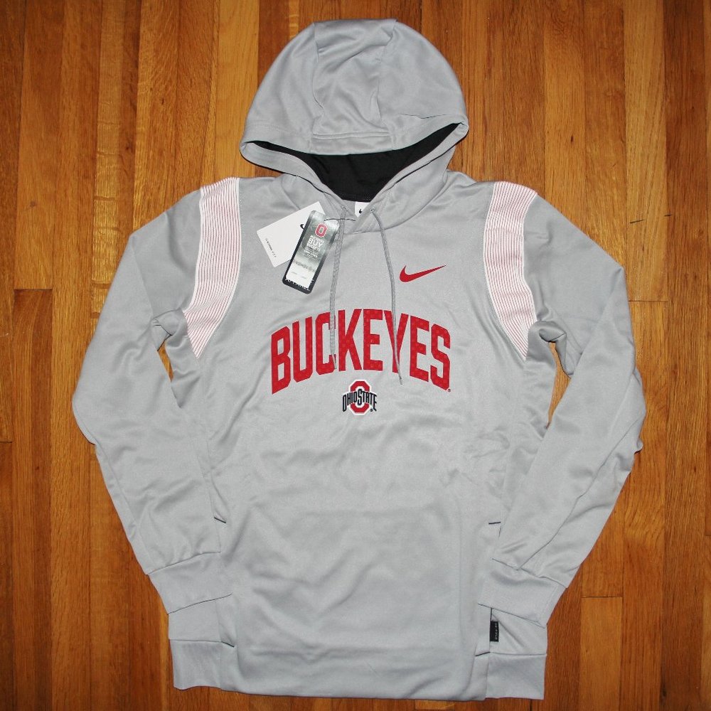 Nike Ohio State Buckeyes Football Sideline Hoodie Mens S M Grey OSU